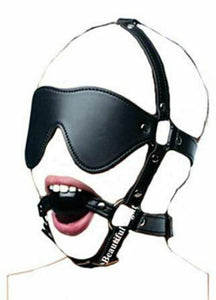 Ball Gag Head Harness Mask Muzzle Blindfold Bondage Kink Bdsm Fetish Restraints