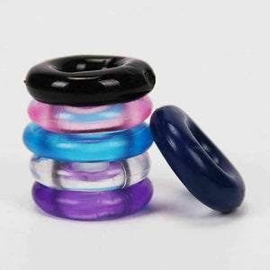 6Pcs Set Stretchy Silicone Cock Delay Ejaculation Penis Rings Men