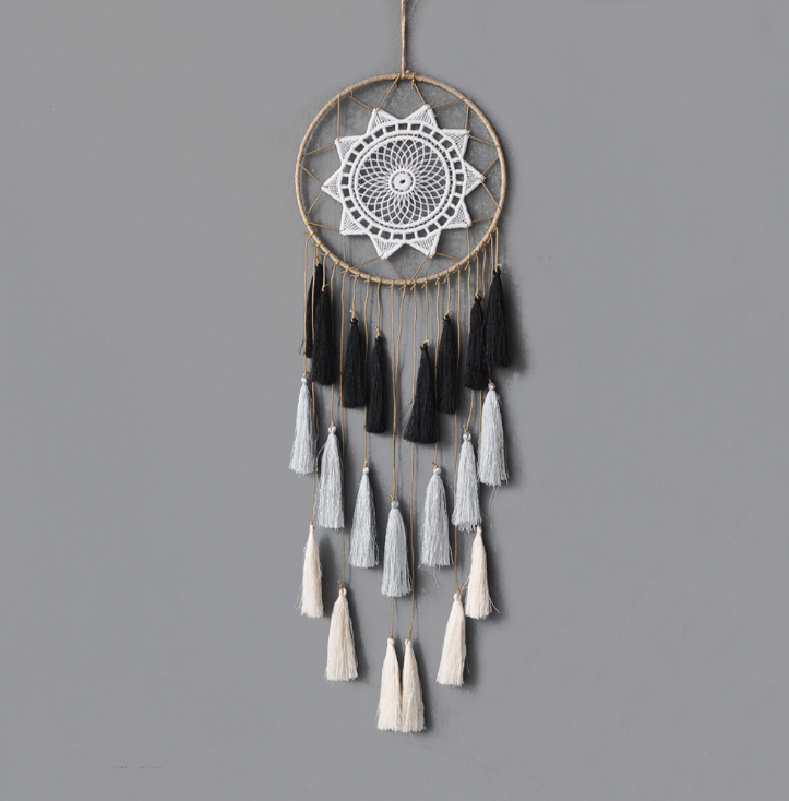 Dreamcatcher With Lace And Tassels Boho Wall Hanging Art Home Decor