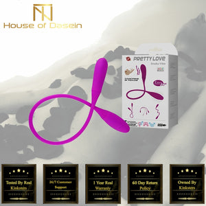 House Of Dasein Pretty Love 7 Speed Silicone Double Vibrating Egg Bullet Vibrator Rechargeable