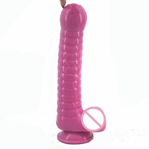 Textured Silicone Cock And Balls Dong Big Penis Anal Dildo Suction Cup Masturbation