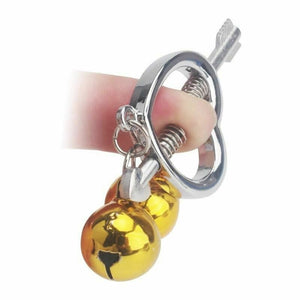 Cupid' Arrow Gold Bell Stainless Steel Nipple Clamps Bdsm Bondage Restraints
