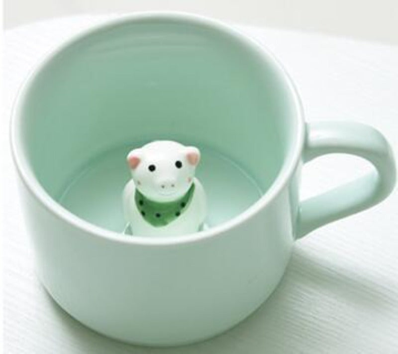 Creative 3D Cartoon Animal Ceramic Novelty Mug