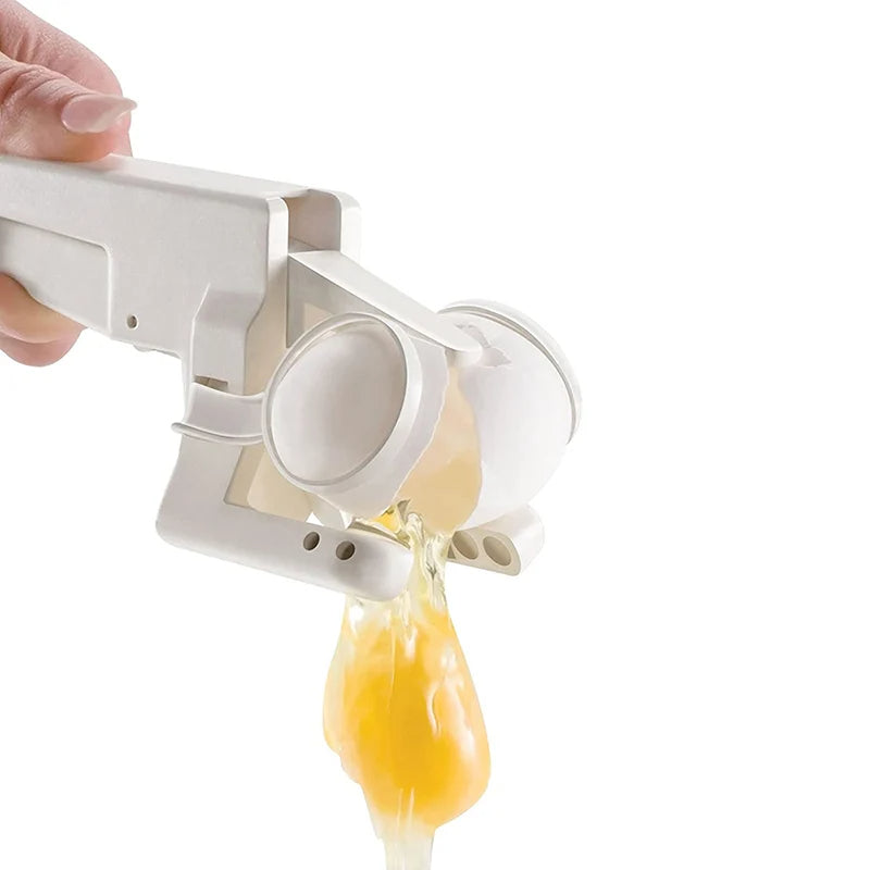 Handheld Plastic Egg Cracker Breaker Separator Kitchen Gadget Tool