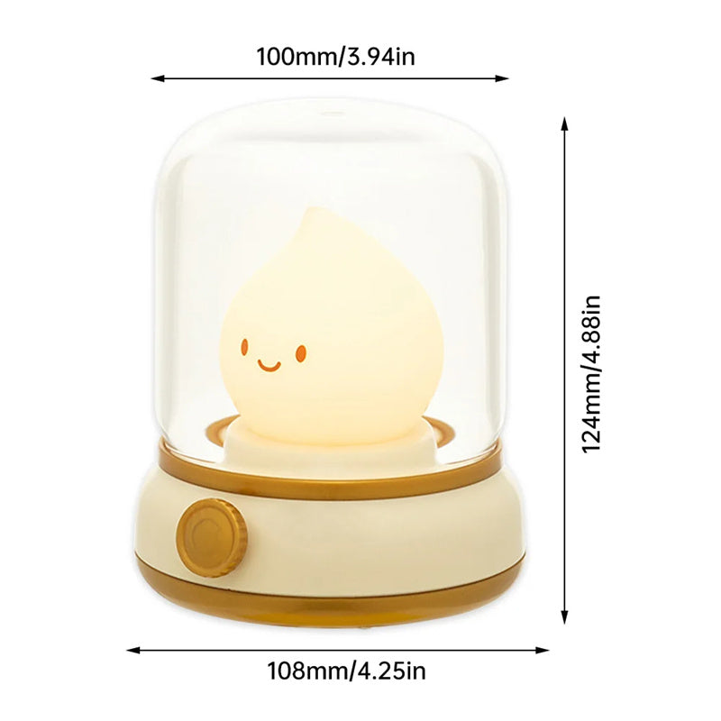 Retro Small Night Lamp Mini Desktop Led Portable Cartoon Table