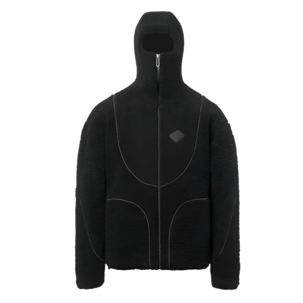 Mens Fashion Lamb Wool Hooded Zipper Coat Sweatshirt Casual Male Tops