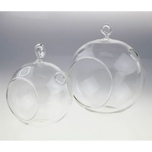 24 Bulk Buy Of Hanging Clear Glass Ball Tealight Candle Holder - 8Cm Diameter / High Wedding Globe Decoration Terrarium