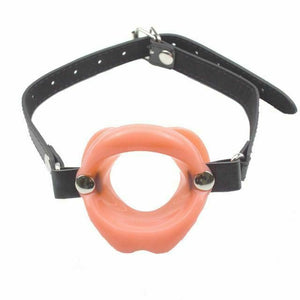 Open Mouth Rubber Lips Gag Slave Training Bondage Restraints