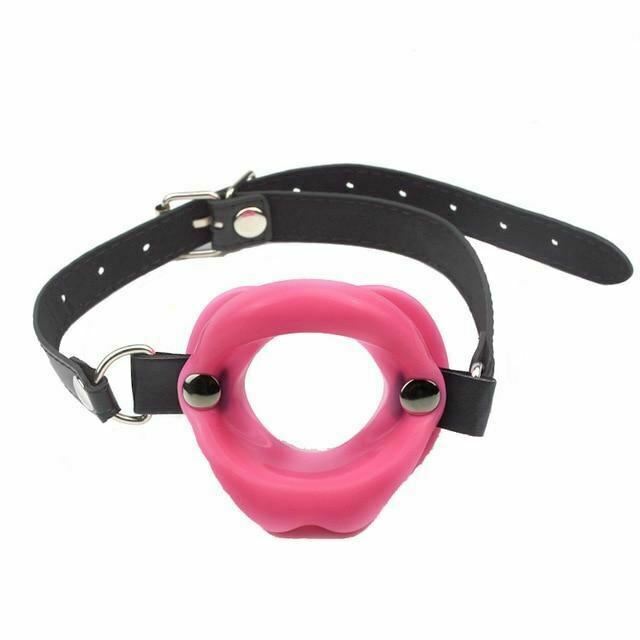 Open Mouth Rubber Lips Gag Slave Training Bondage Restraints