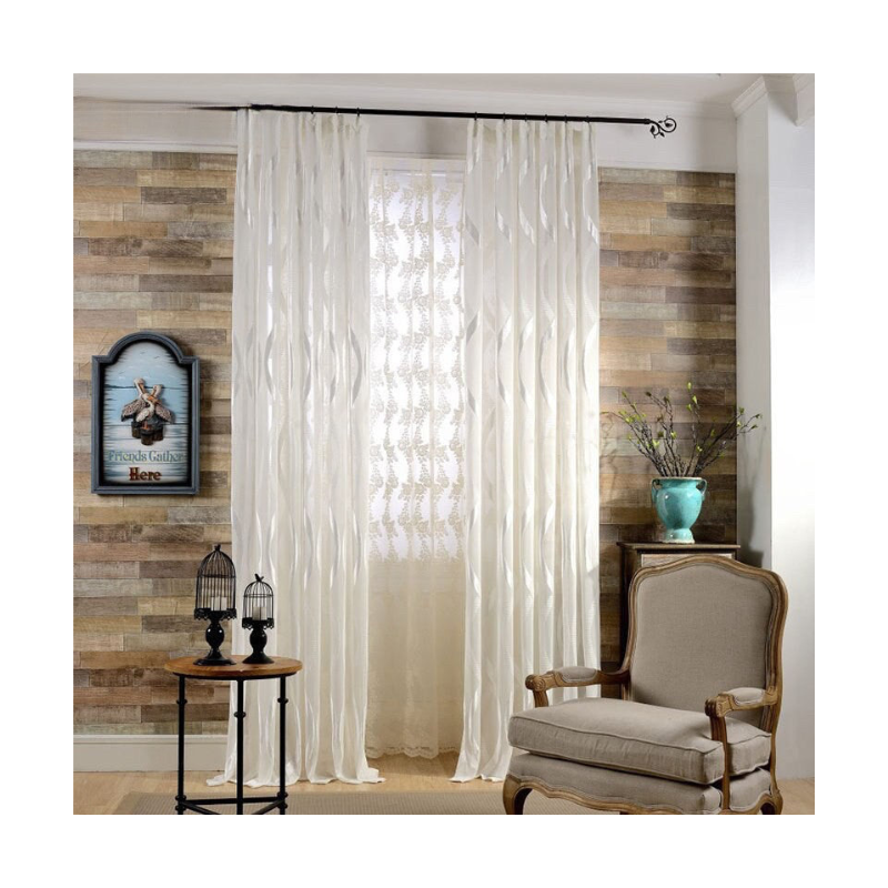 300Cm Plain White Curtains Modern Luxury Retro Style For Garden Decor