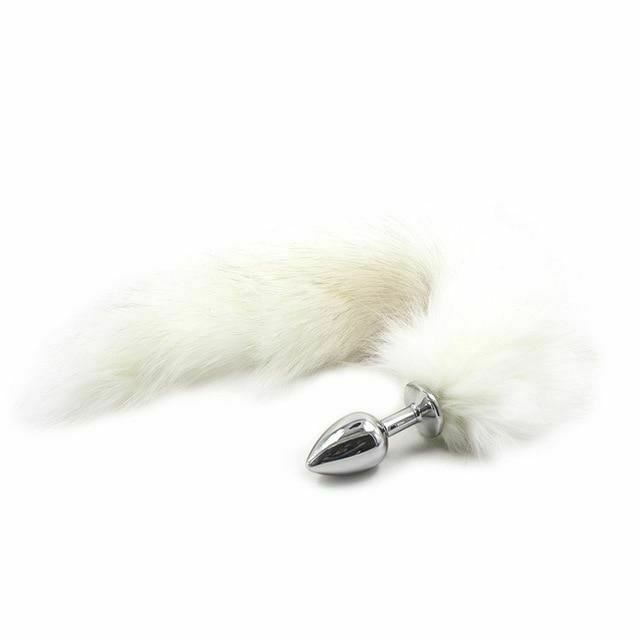 Stainless Steel Anal Plug Tail Pet Puppy Fox Cosplay Kink Bdsm Fetish