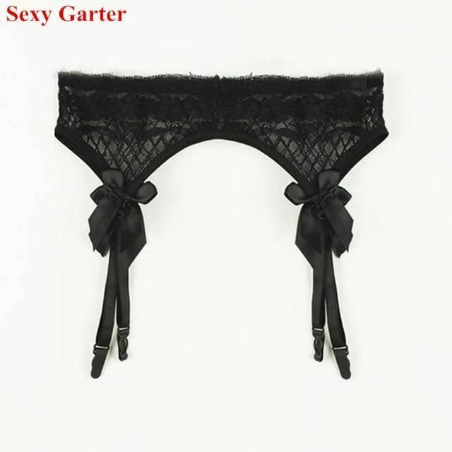 Lace Top Stockings Plus Garter Belt Women Erotic Lingerie Hosiery Bdsm Fetish