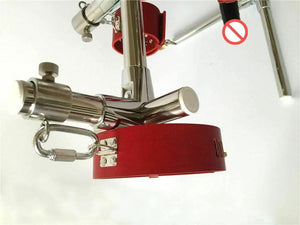 Stainless Steel Bondage Frame Torture Device Leather Bdsm With Dildo Sex Furniture