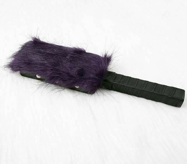 House Of Dasein Black / Red White Purple Fur Paddle Bdsm Impact Play Spanking Fetish Kink