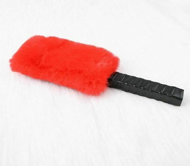 House Of Dasein Black / Red White Purple Fur Paddle Bdsm Impact Play Spanking Fetish Kink