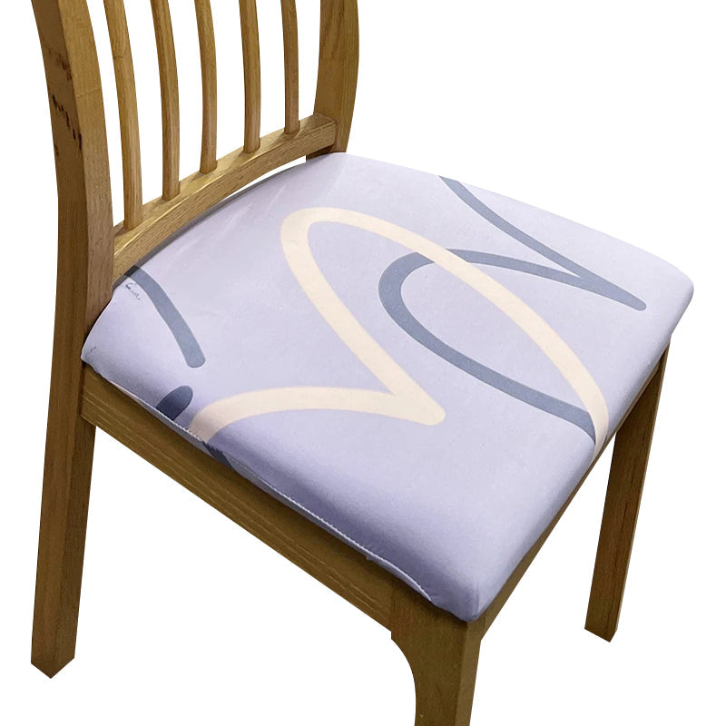 Chair Cover Light Purple Simple Heart Pattern Print Stretch Seat For Dinning Kitchen