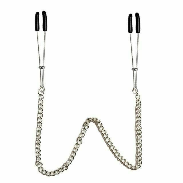 House Of Dasein Chain Nipple Clamps Adjustable Breast Play Bondage Kink Bdsm Fetish Restraints