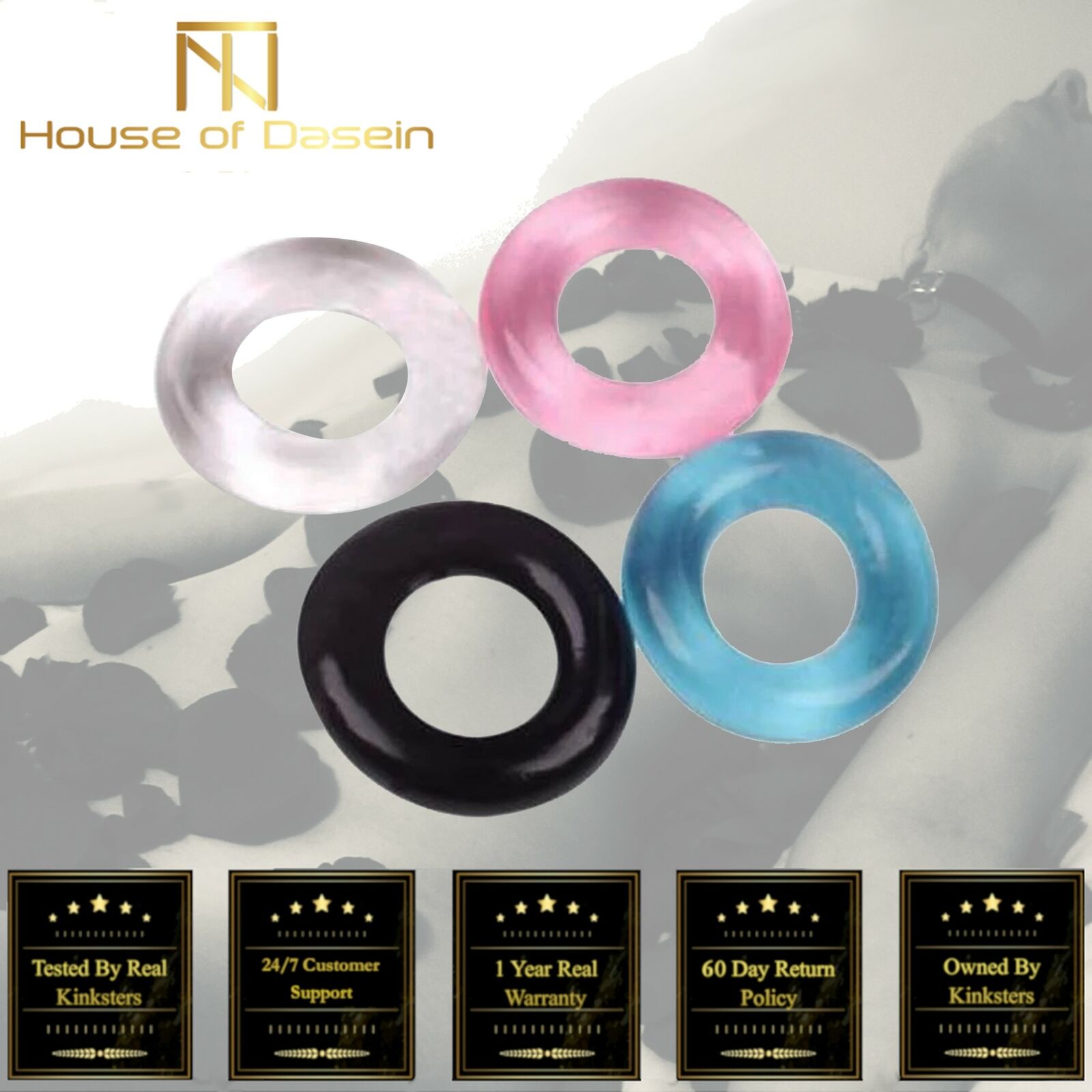 House Of Dasein Silicone Cock Stretchy Reusable Penis Ring Ejaculation Delay