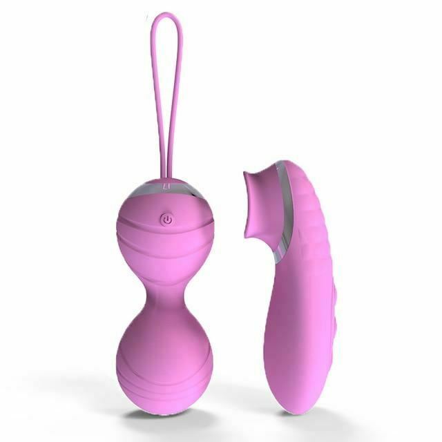 Pink Purple 10 Speed Vibrating Kegel Remote Vibrator Ben Wa Balls