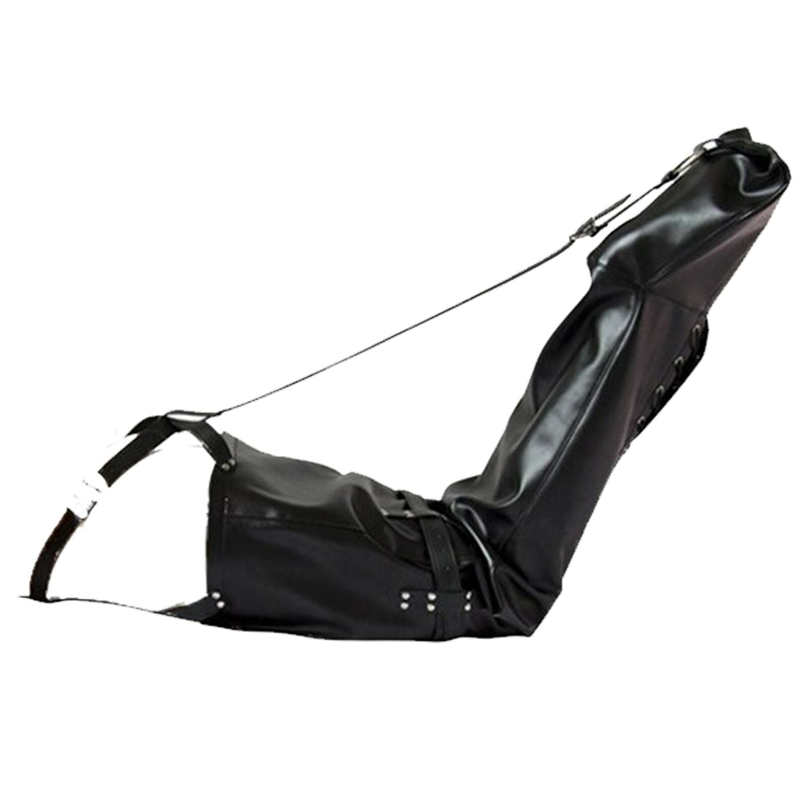 Black Leather Leg Binder Mermaid Bondage Kink Bdsm Fetish Restraints