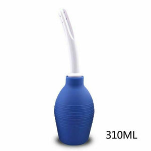 Black Blue Anal Syringe Enema Douche Bulb For Colon Cleaning - Blue - 310Ml - An020