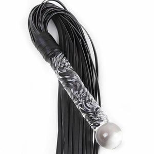 House Of Dasein Bdsm Flogger Glass Dildo Handle Sex Whip Impact Play Spanking Fetish