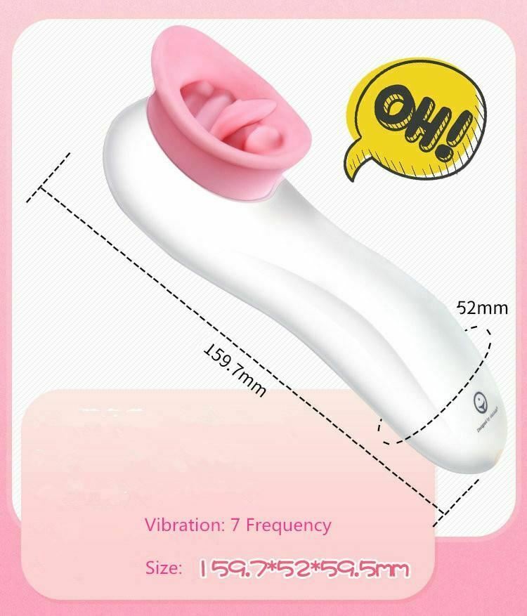 House Of Dasein 7 Mode Licking Vibrator Tongue Clitoral Woman Nipple Oral Adult Sex Toy