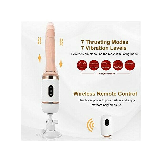 Wireless Sex Machine Automatic Heating Realistic Dildo Vibrator Masturbation