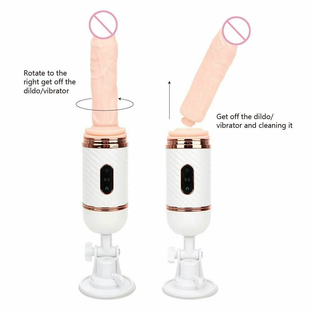 Wireless Sex Machine Automatic Heating Realistic Dildo Vibrator Masturbation