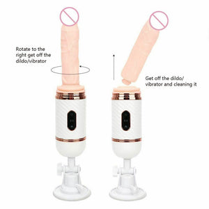 Wireless Sex Machine Automatic Heating Realistic Dildo Vibrator Masturbation