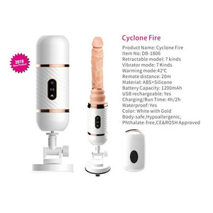 Wireless Sex Machine Automatic Heating Realistic Dildo Vibrator Masturbation