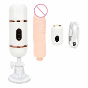 Wireless Sex Machine Automatic Heating Realistic Dildo Vibrator Masturbation