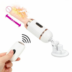 Wireless Sex Machine Automatic Heating Realistic Dildo Vibrator Masturbation