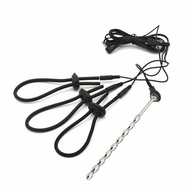 Electro Shock Nipple Clamps Suction Sound Butt Plug Cock Rings Bdsm