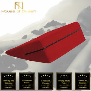 Microfibre Red Wedge Sex Position Enhancer Supportive Pillow Cushion Bdsm