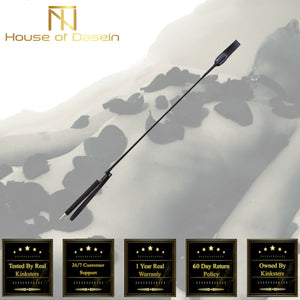 Black Thin Leather Spanking Impact Play Riding Crop Bondage Bdsm Restraints