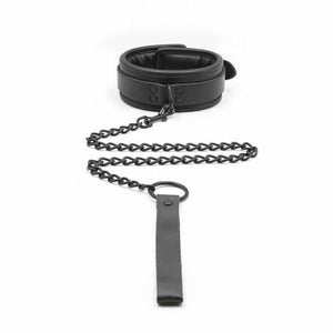 House Of Dasein Black Leather Handcuffs Ankle Wrist Cuffs Collar Leash Bdsm Bondage Restraints Kit