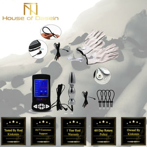 House Of Dasein Electro Shock Cock Rings Gloves Anal Plug Bdsm Bondage Kink Fetish Restraints