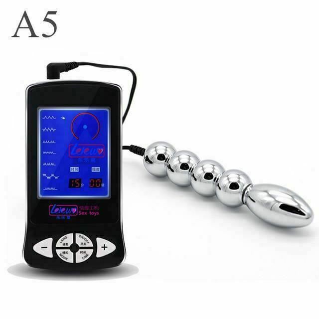 House Of Dasein Electric Shock Metal Butt Plug Electro Play Stainless Steel Anal Beads Bdsm Kink Fetish