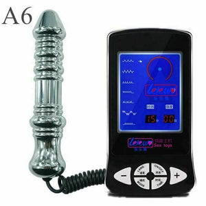 House Of Dasein Electric Shock Metal Butt Plug Electro Play Stainless Steel Anal Beads Bdsm Kink Fetish