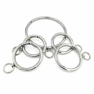 House Of Dasein Stainless Steel Bdsm Handcuffs Ankle Cuffs Collar Metal Bondage Restraints Kit