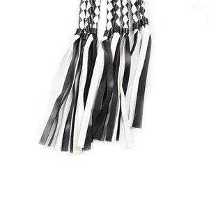 88Cm Black White Woven Flogger Bdsm Spanking Play Sex Whip