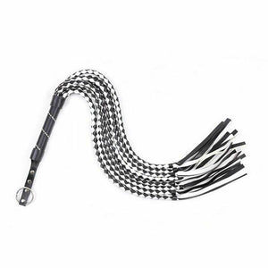 88Cm Black White Woven Flogger Bdsm Spanking Play Sex Whip