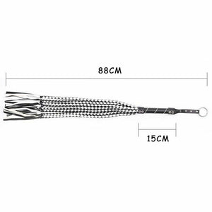 88Cm Black White Woven Flogger Bdsm Spanking Play Sex Whip