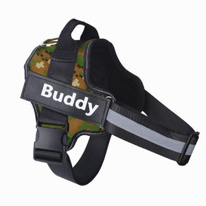 Personalized Dog Reflective 3M Adjustable No-Pull Pet Harness Vest