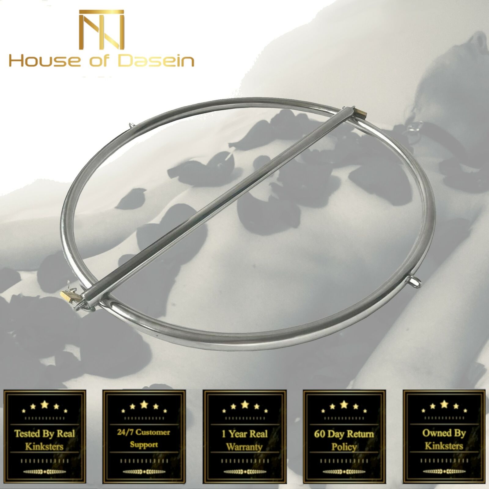 House Of Dasein Stainless Steel Bondage Ring Standing Walking Restraints Bdsm Kink Fetish