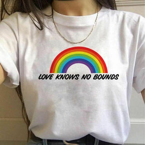 House Of Dasein 17 Designs Gay Pride Rainbow Harajuku Shirts For Women