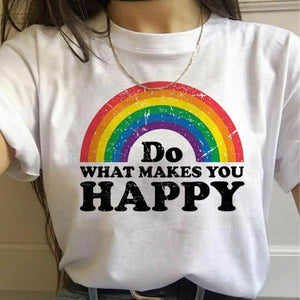 House Of Dasein 17 Designs Gay Pride Rainbow Harajuku Shirts For Women