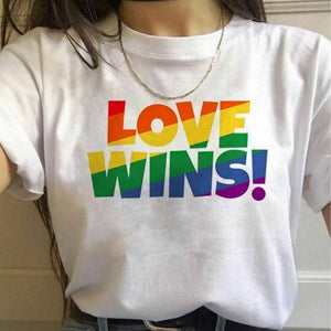 House Of Dasein 17 Designs Gay Pride Rainbow Harajuku Shirts For Women