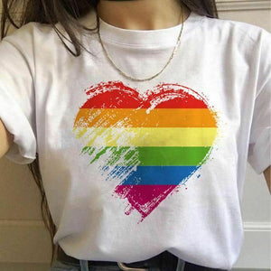 House Of Dasein 17 Designs Gay Pride Rainbow Harajuku Shirts For Women